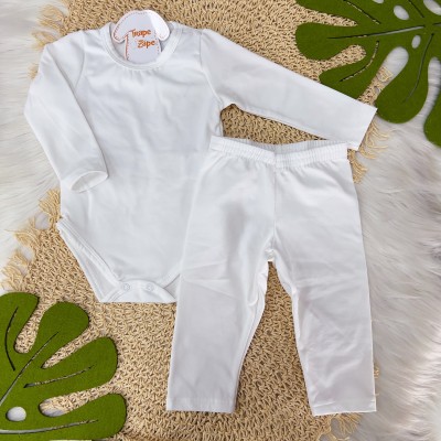 Inverno 24 - Conj. Body e Calça Malha Térmico - Branco